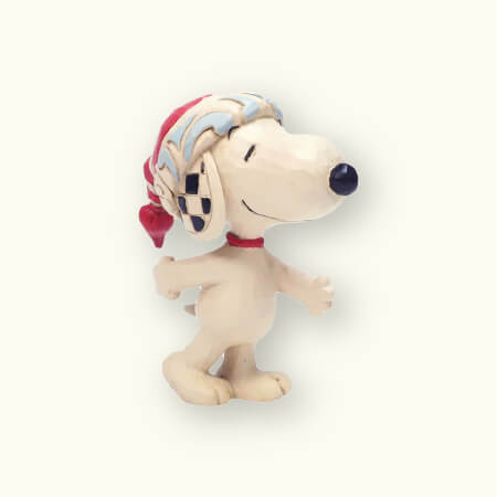 Mini Snoopy with red and White Stocking Hat