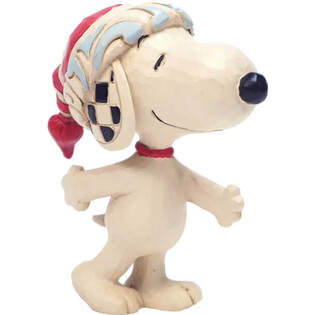 Mini Snoopy with red and White Stocking Hat
