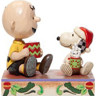Charlie Brown and Snoopy with Hot Chocolate