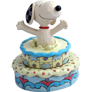 Snoopy Jumping out of Birthday Cake