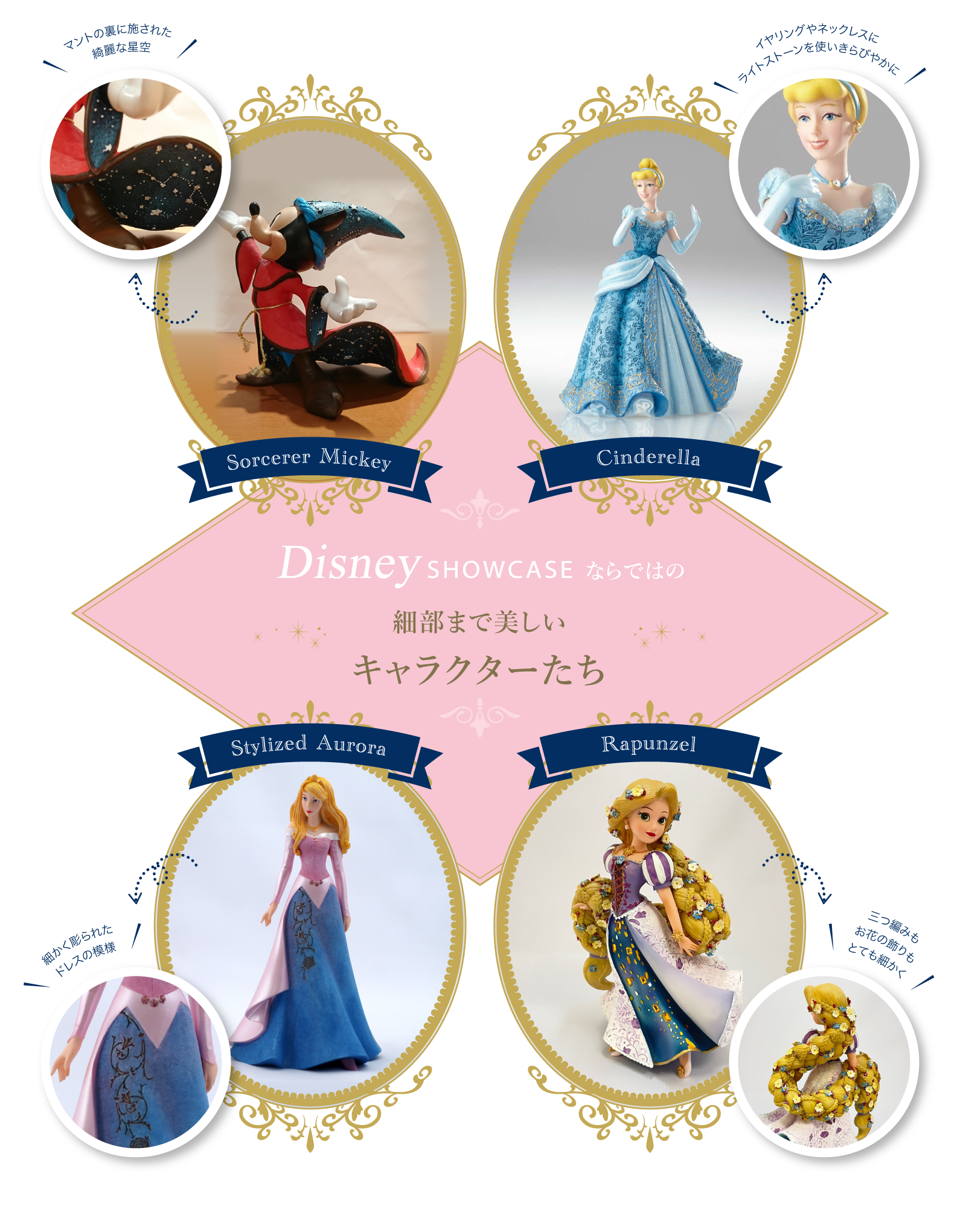 Disney SHOWCASEならではの　細部まで美しいキャラクターたち