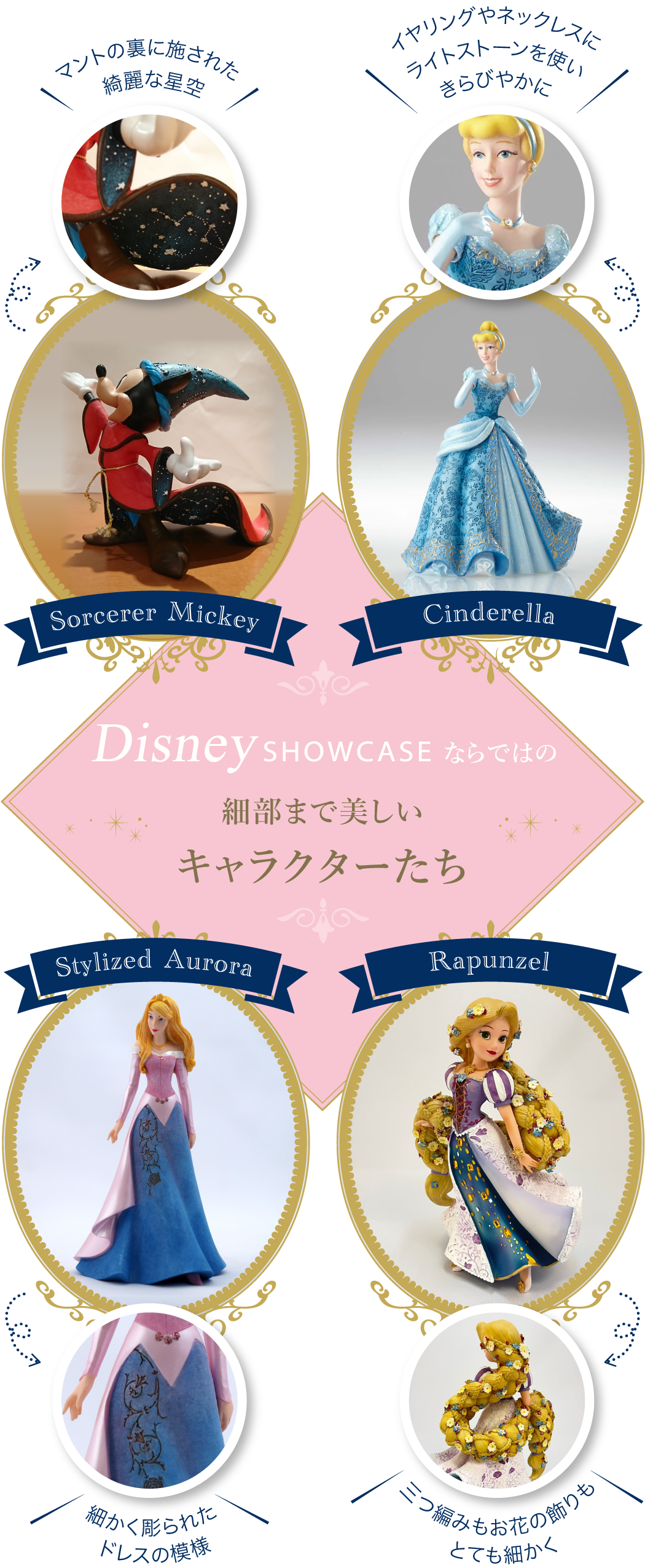 Disney SHOWCASEならではの　細部まで美しいキャラクターたち