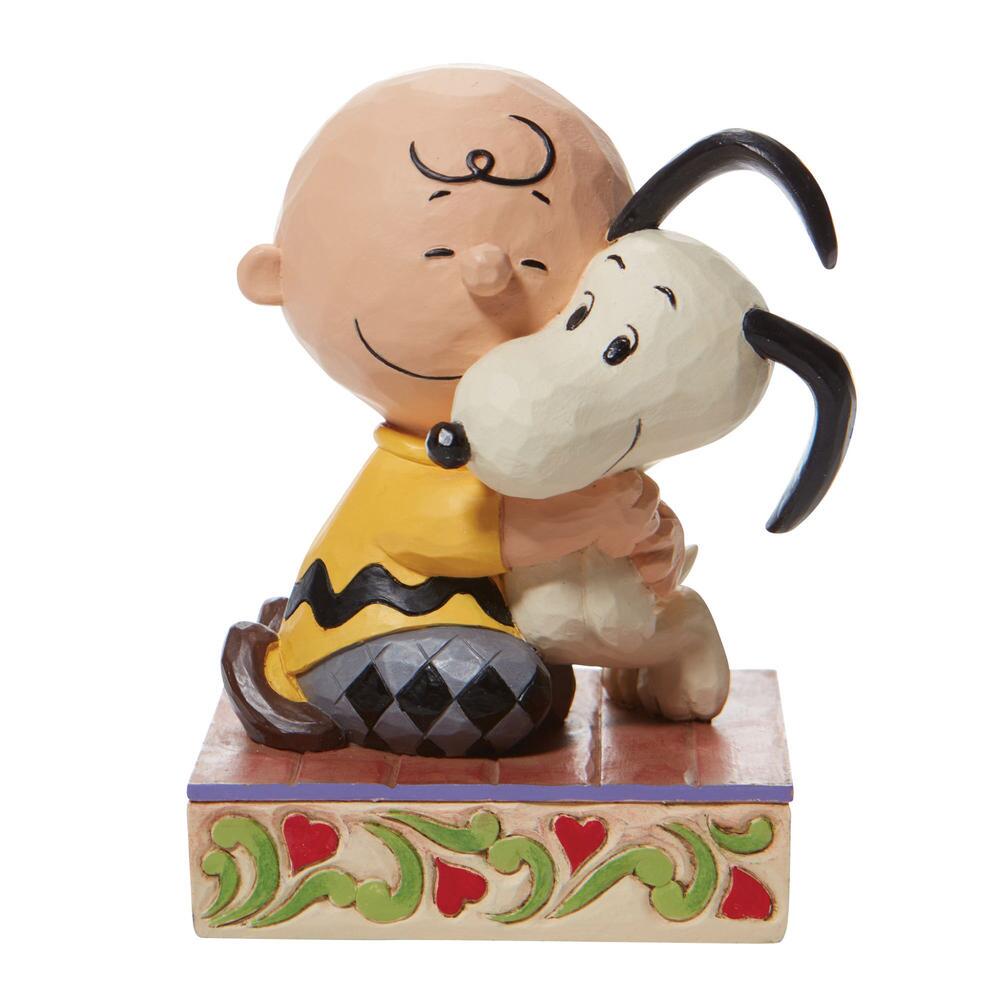 Jim Shore Peanuts-Charlie Brown Hugging Snoopy